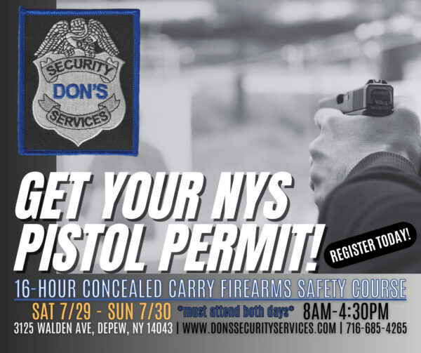 NYS Concealed Carry Firearms Safety Course for Pistol Permit